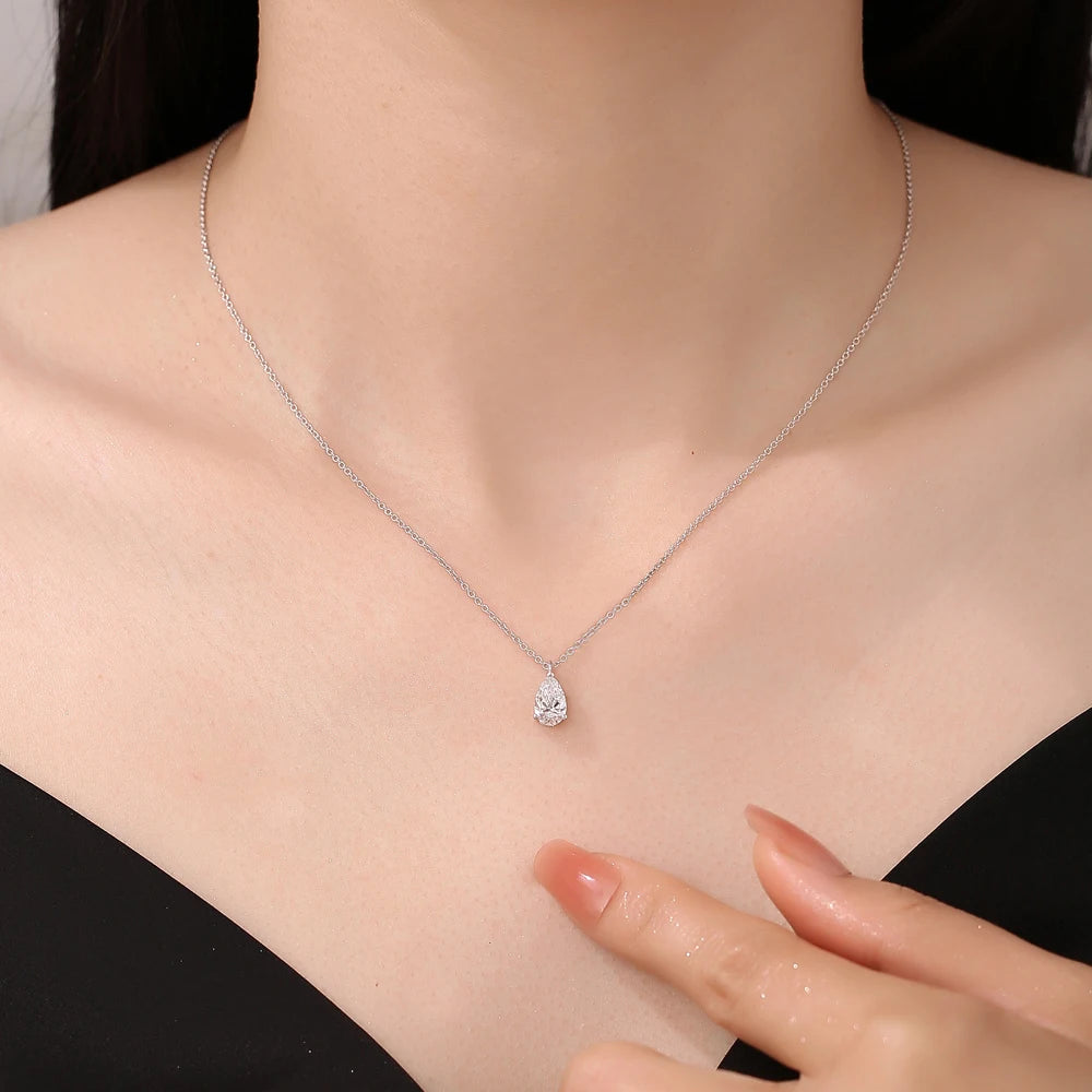 Moissanite Solitaire Necklace - All Cuts