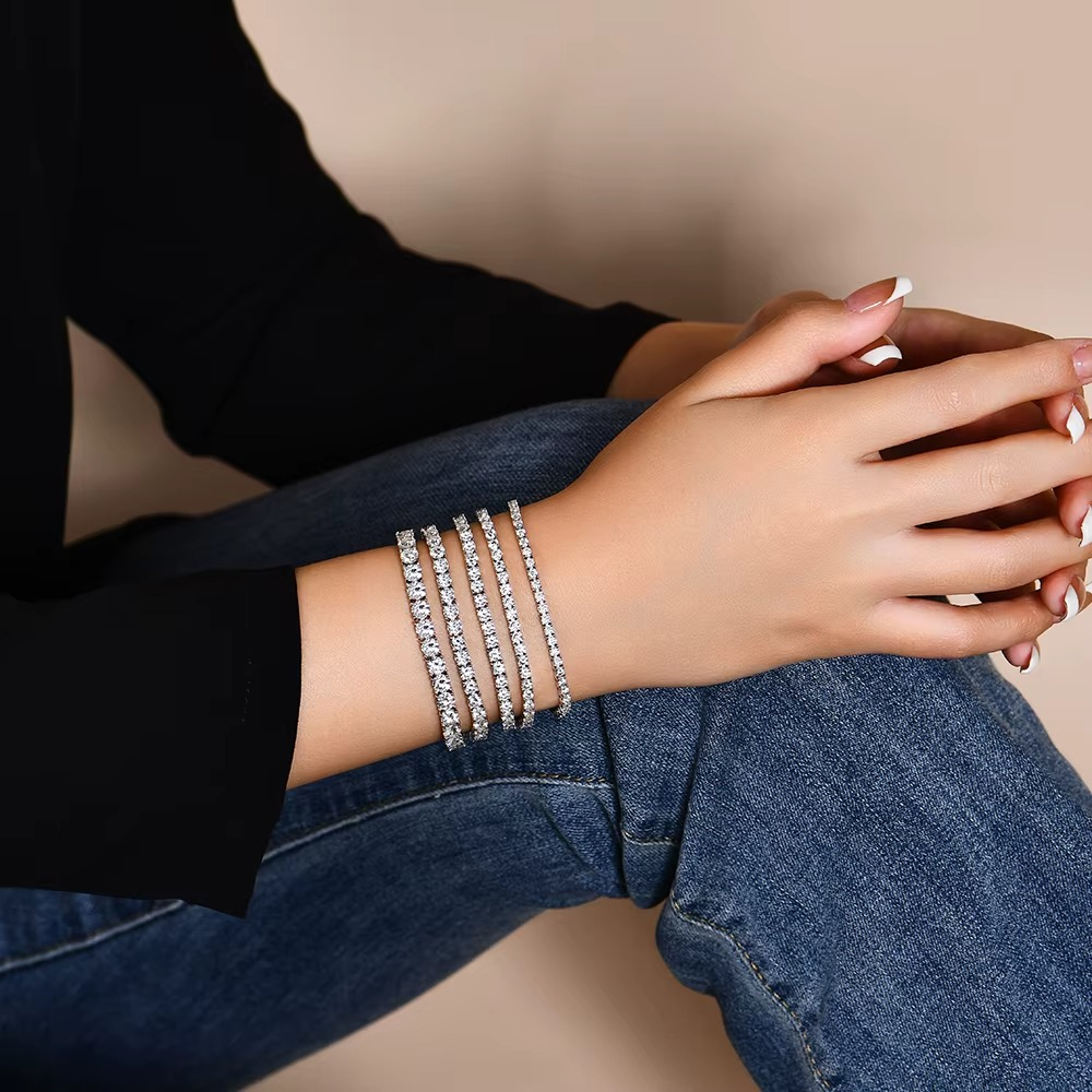 Moissanite Tennis Bracelet 18k White Gold Plated with GRA