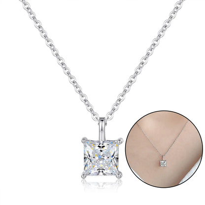 Moissanite Solitaire Necklace - All Cuts