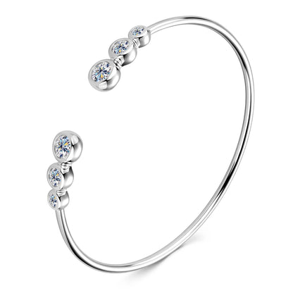 Adjustable Cuff Bracelet 2.4 Carat Moissanite Bracelet