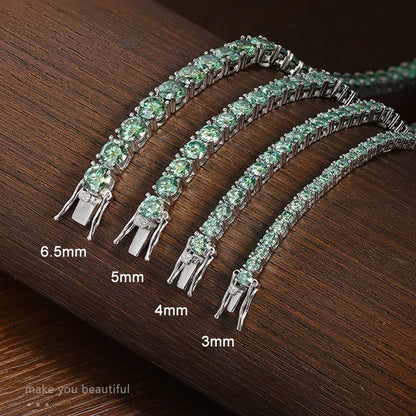 Green Moissanite Tennis Bracelet