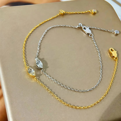 Solitaire Moissanite Bracelet - All Cuts / Christmas Gift for Her