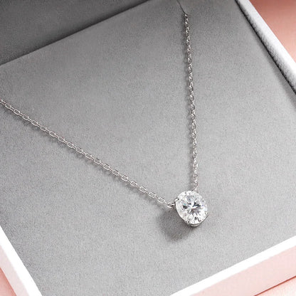 Oval Cut Moissanite 18K Gold Plated Necklace