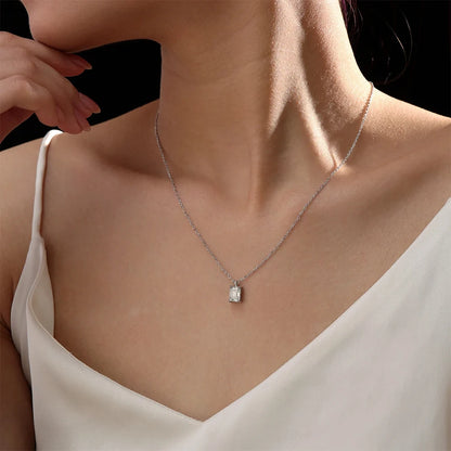 Moissanite Solitaire Necklace - All Cuts