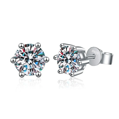 Moissanite Stud Earrings - Daughter, Granddaughter Gift