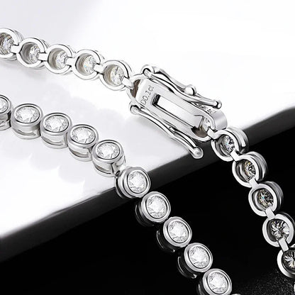 Round Cut Moissanite Tennis Bracelet
