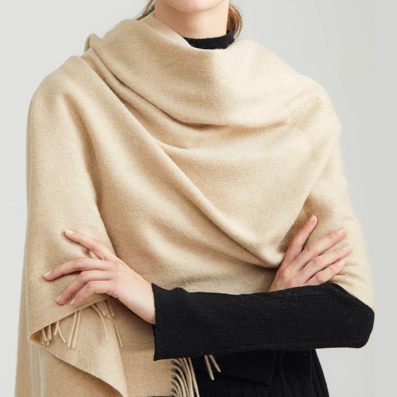 100% Wool Thick Scarf - Christmas Gift For Women & Men