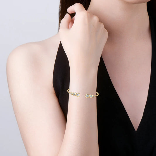 Adjustable Cuff Bracelet 2.4 Carat Moissanite Bracelet