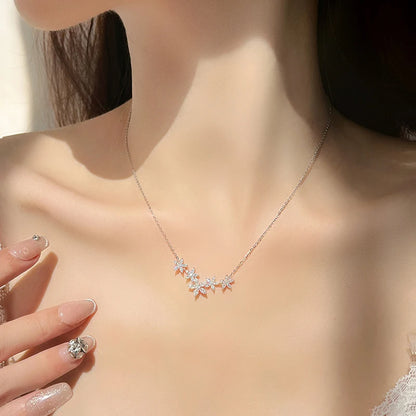 Flowers Design Moissanite Necklace