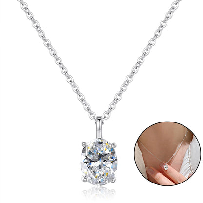 Moissanite Solitaire Necklace - All Cuts