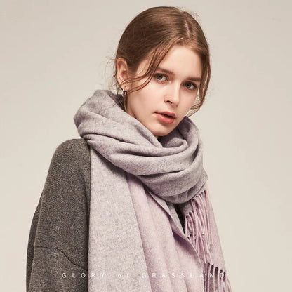 100% Wool Thick Scarf - Christmas Gift For Women & Men