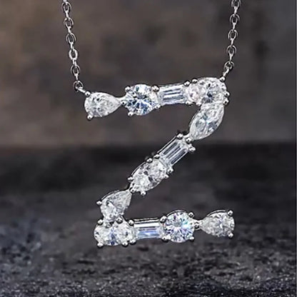 Moissanite Letters Necklace - Luxury Christmas Gift For Women & Men