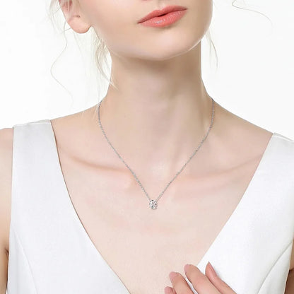 Oval Cut Moissanite 18K Gold Plated Necklace